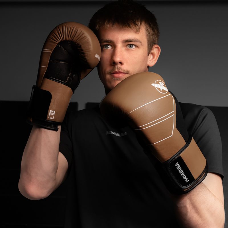 Guantoni da boxe Hayabusa S4 Leather golden brown 9