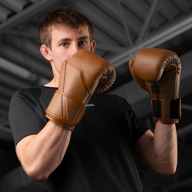 Guantoni da boxe Hayabusa E1 Leather brown 7