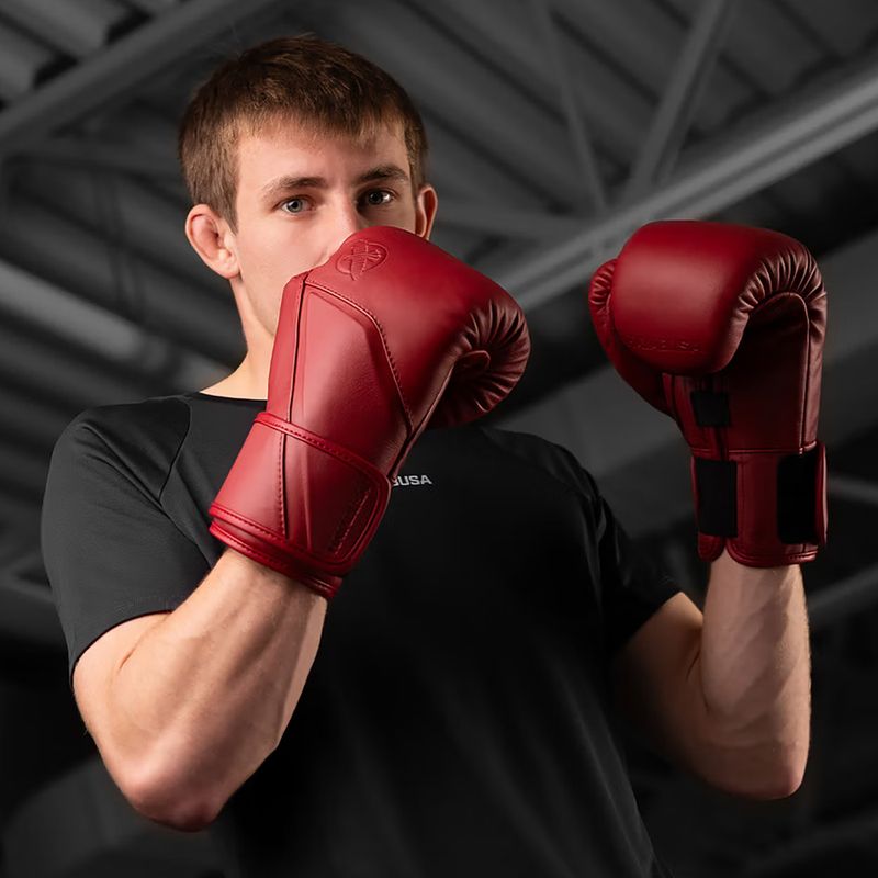 Guantoni da boxe Hayabusa E1 Leather red 6