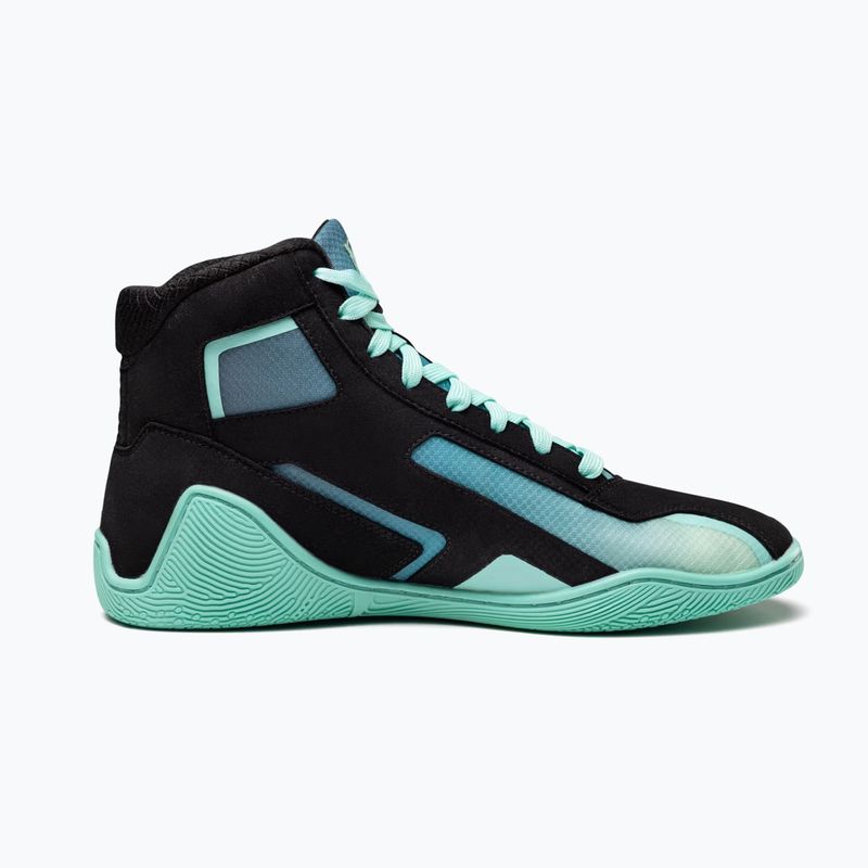 Scarpe da boxe Hayabusa Surge black/cyan 3