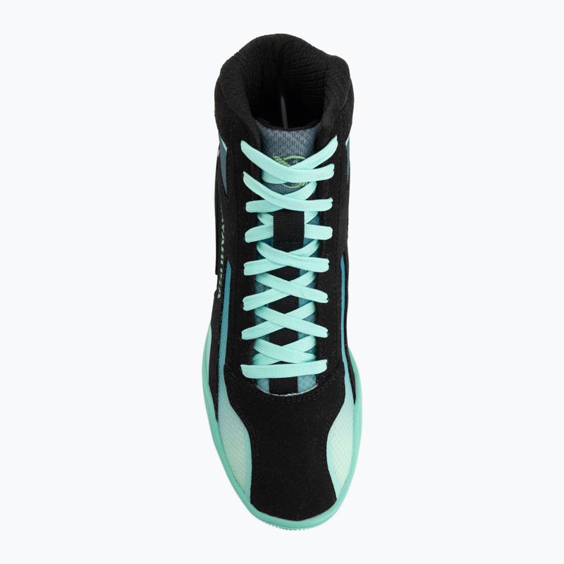 Scarpe da boxe Hayabusa Surge black/cyan 5