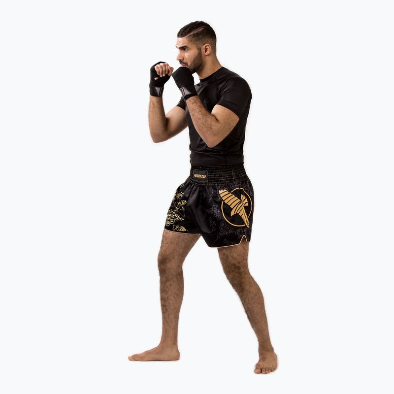 Pantaloncini da allenamento Hayabusa Falcon Muay Thai uomo nero 3