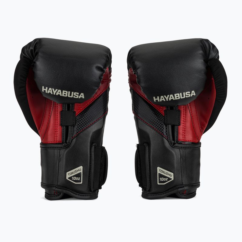 Guanti da boxe Hayabusa T3 nero/rosso 3