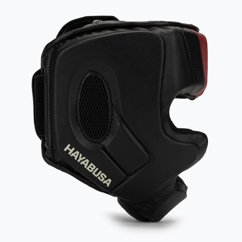 Casco da boxe Hayabusa T3 Headgear nero/rosso 2