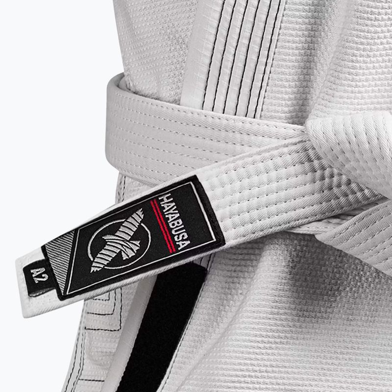 Cintura di jiu-jitsu brasiliano Hayabusa Jiu Jitsu bianco 3