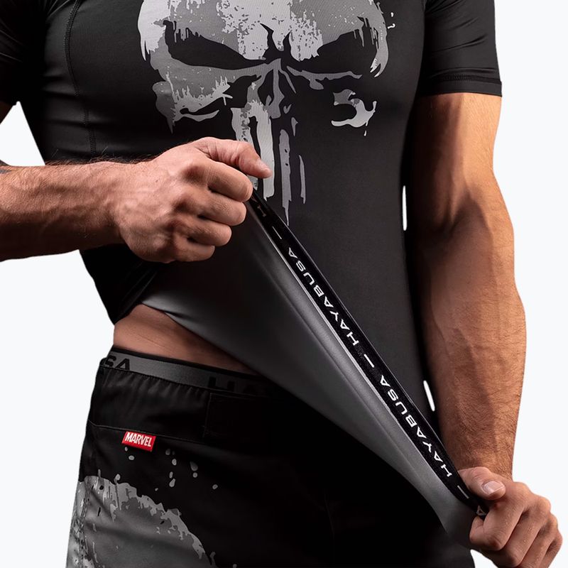 Hayabusa uomo Marvel The Punisher Rashguard manica corta nero 3