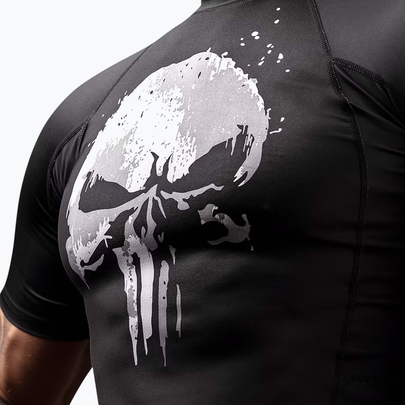 Hayabusa uomo Marvel The Punisher Rashguard manica corta nero 4