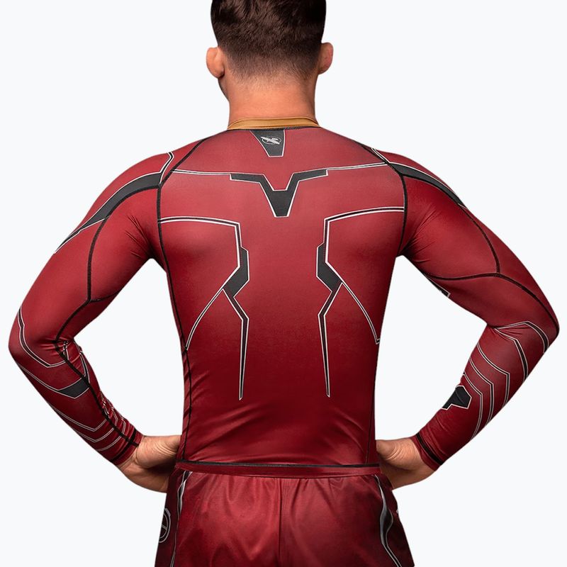 Hayabusa rashguard a maniche lunghe da uomo Marvel's Iron Man rosso 2