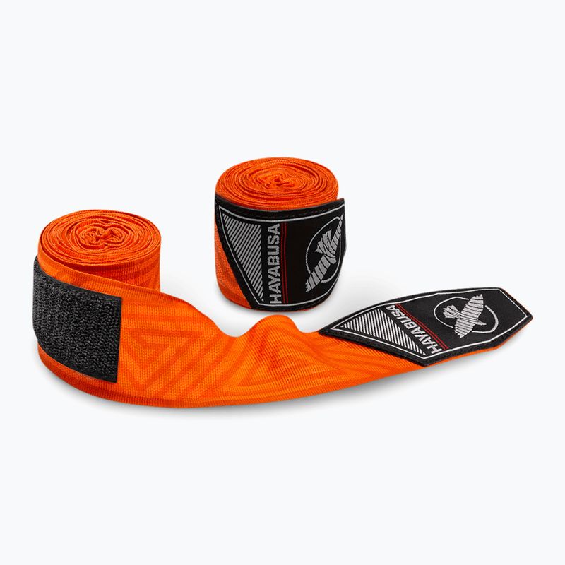 Hayabusa Perfect Stretch stampato 450 cm labirinto arancione bende da boxe 2