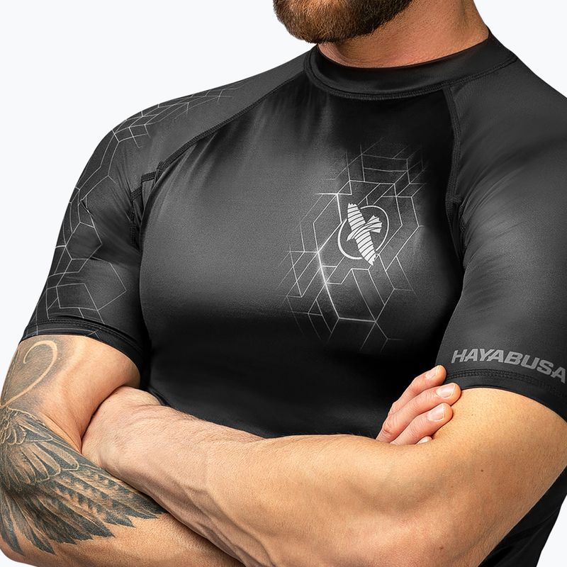 Hayabusa Geo Rashguard Uomo manica corta grigio 3