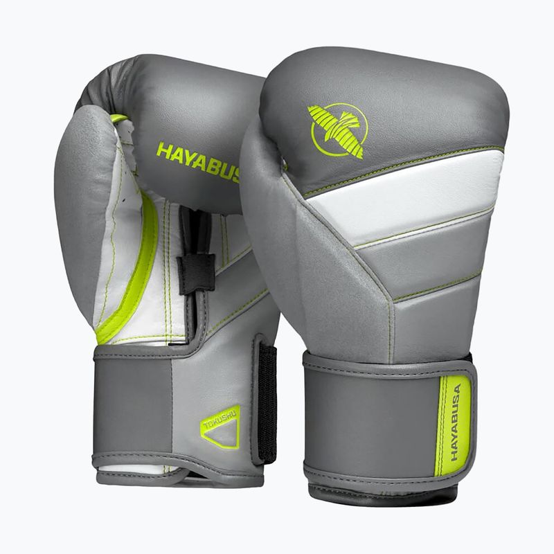 Guanti da boxe Hayabusa T3 carbone/lime 7