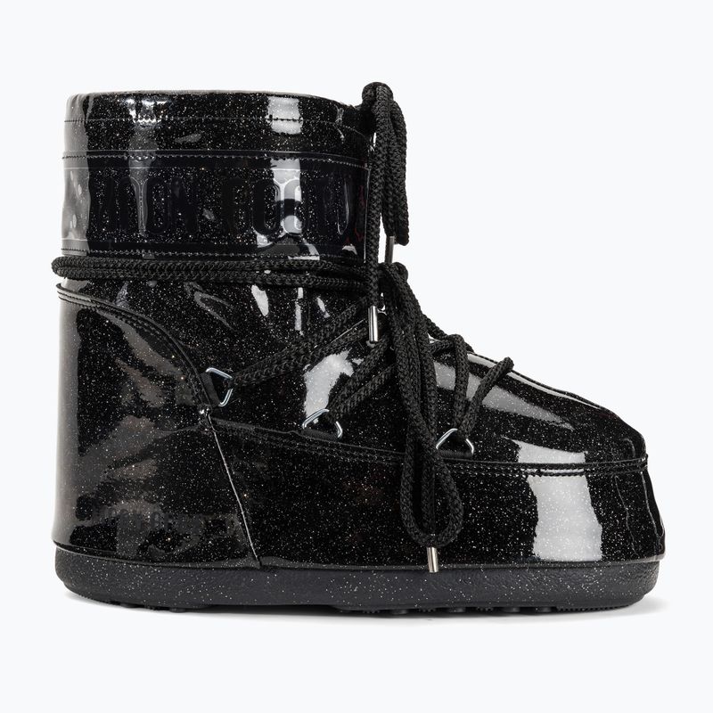 Donna Moon Boot Icon Low Glitter nero stivali da neve 2