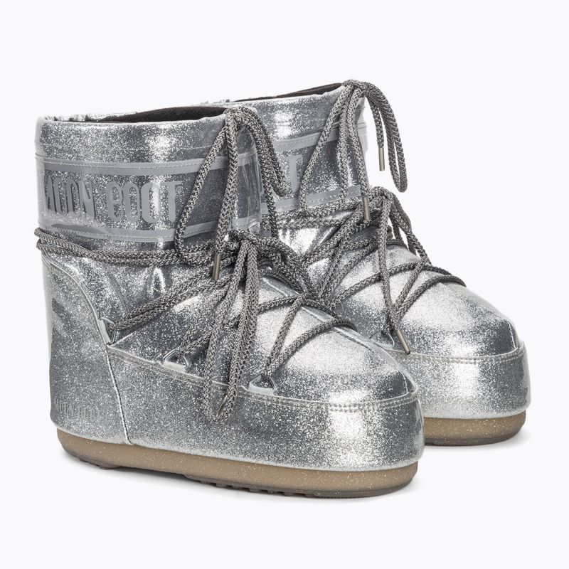 Donna Moon Boot Icon Basso Stivali da neve argento glitterato 4