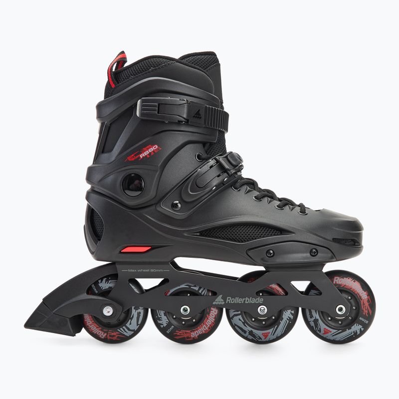 Pattini Rollerblade RB 80 nero/rosso da uomo 2