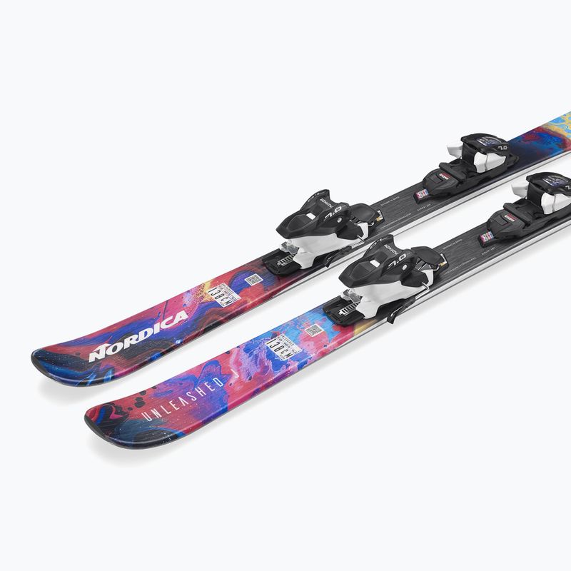 Sci alpini da bambino + attacchi Nordica Unleashed JR + J7.0 FDT rainbow 6