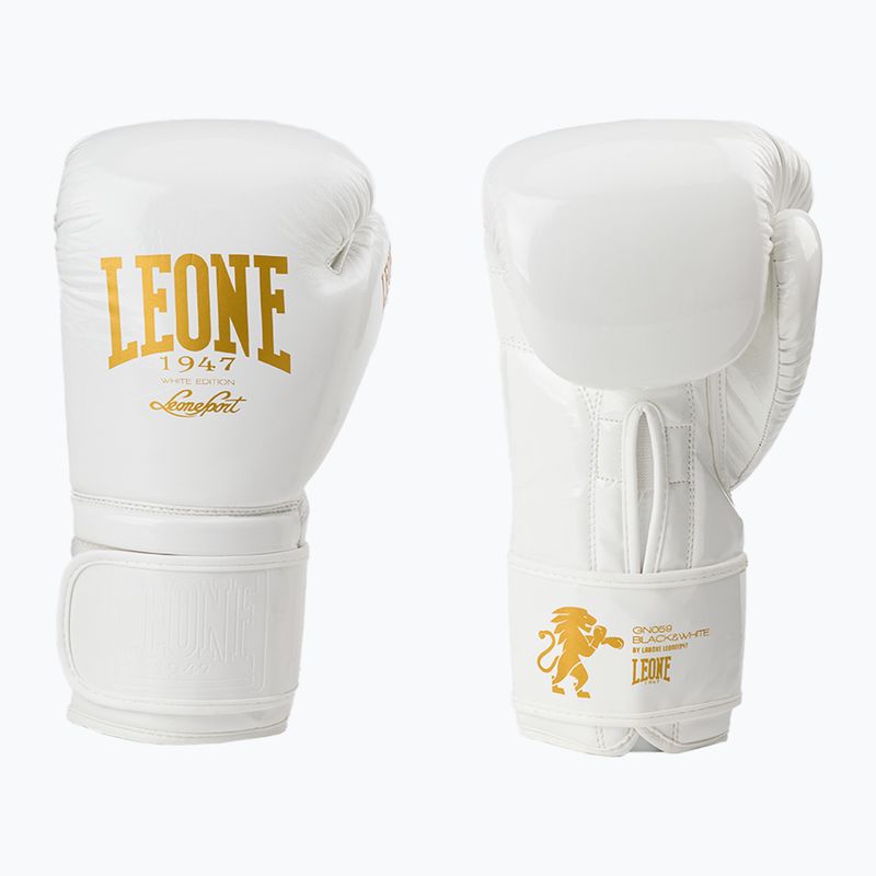 Guantoni da boxe LEONE 1947 Black&White bianco 3