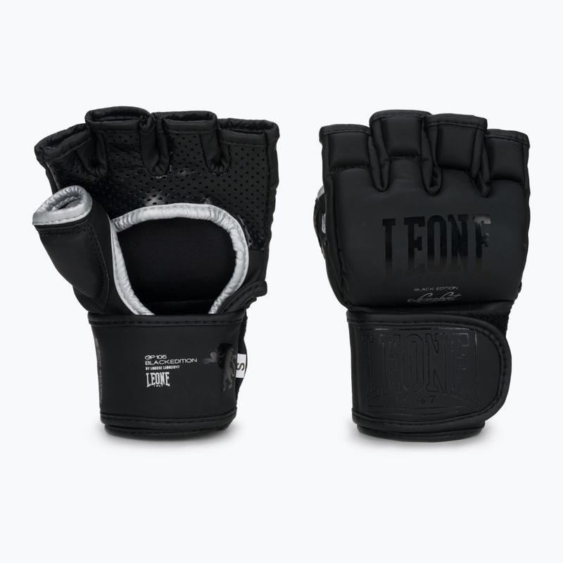 LEONE 1947 Black Edition Guanti da grappling neri MMA
