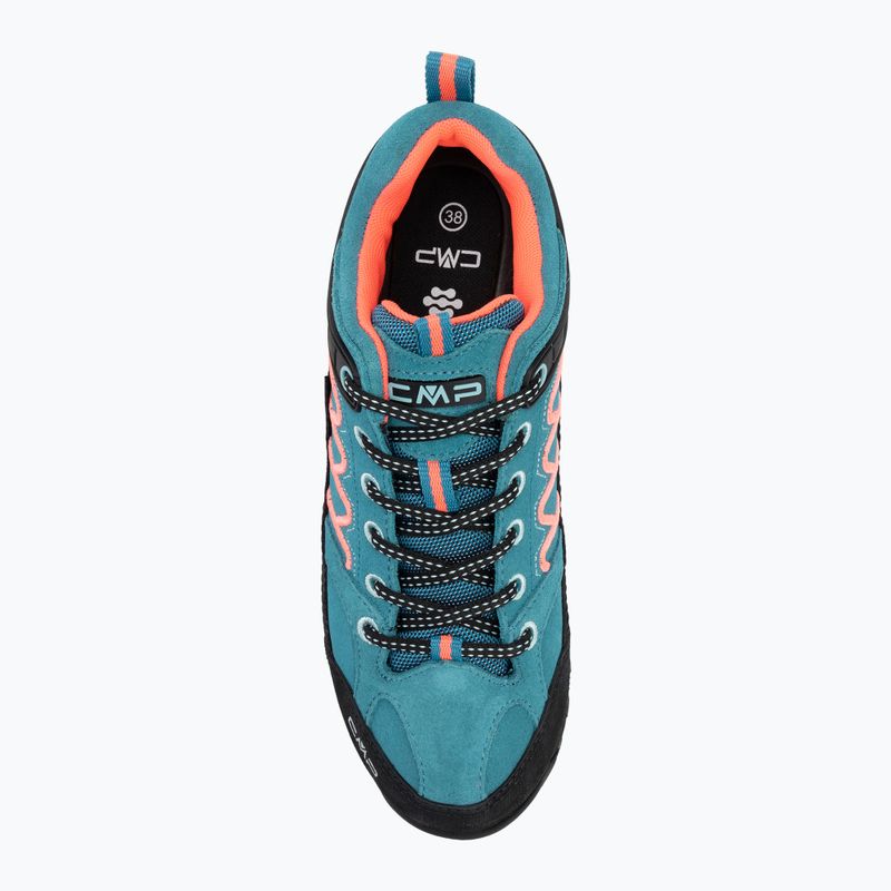 Stivali da trekking da donna CMP Moon Low Wp verde acqua/rosso fluo 5