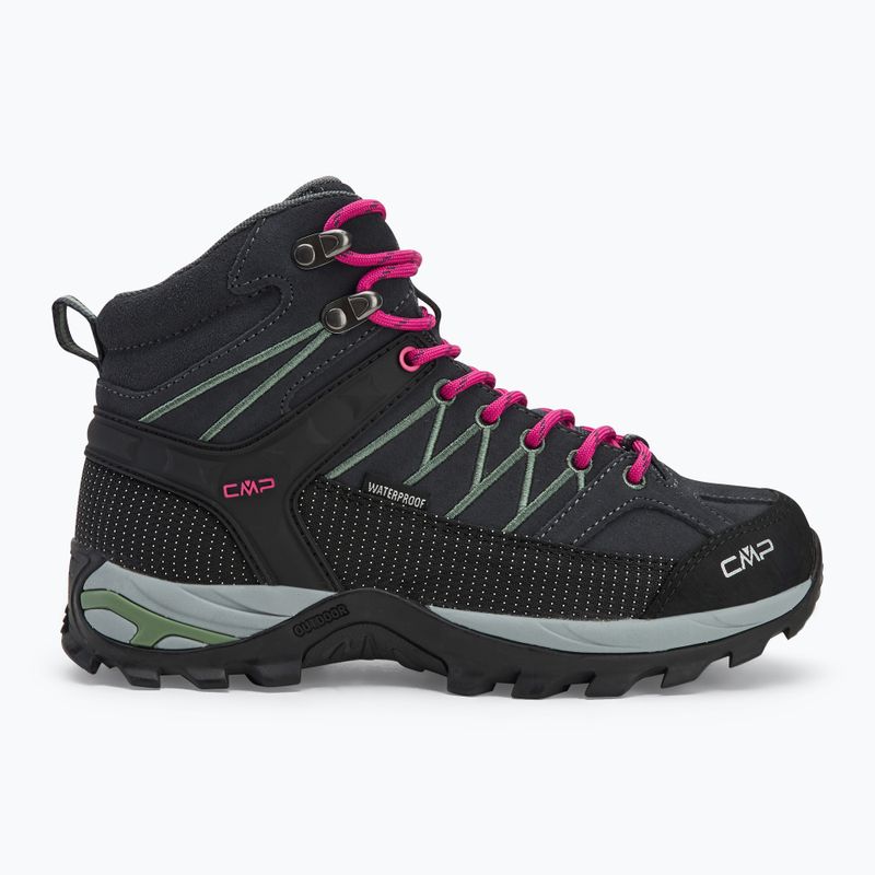 Stivali da trekking da donna CMP Rigel Mid Wp antracite/verde minerale 2