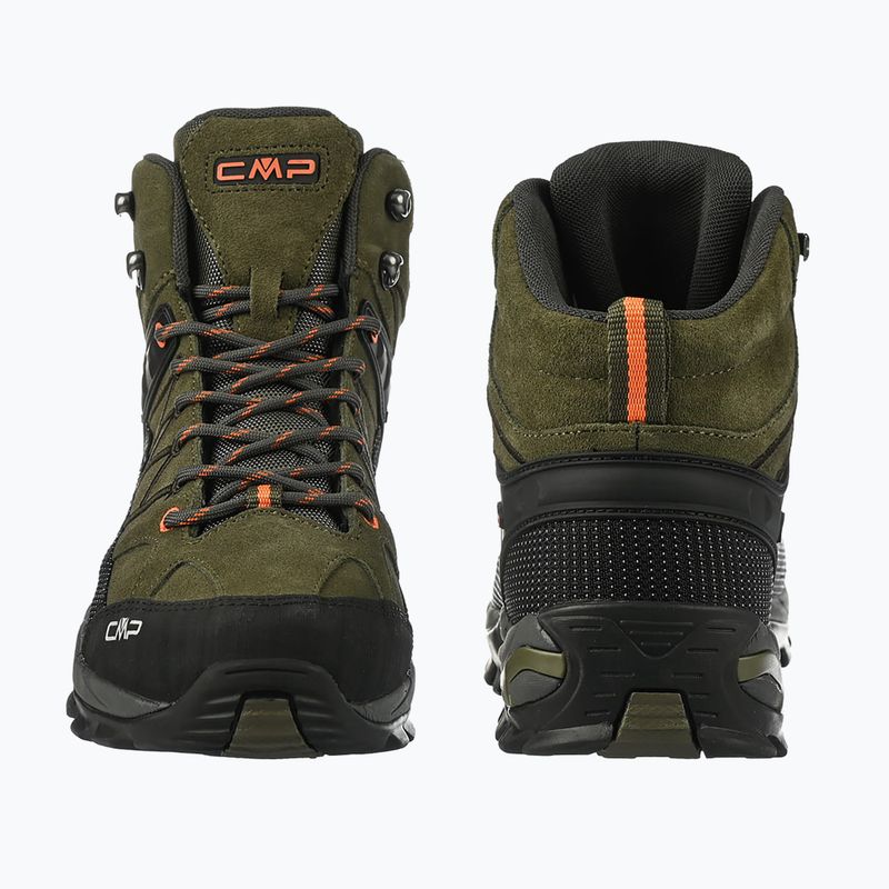 Scarponi da trekking da uomo CMP Rigel Mid Wp olive/flame 4