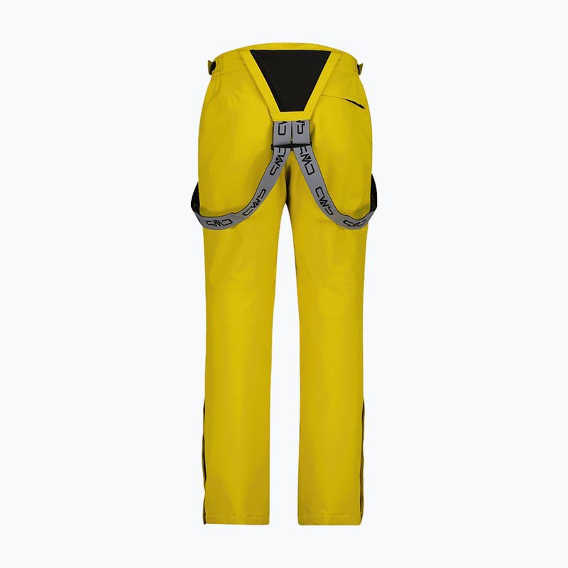 Pantaloni da sci da uomo CMP 3W17397N gold green 2