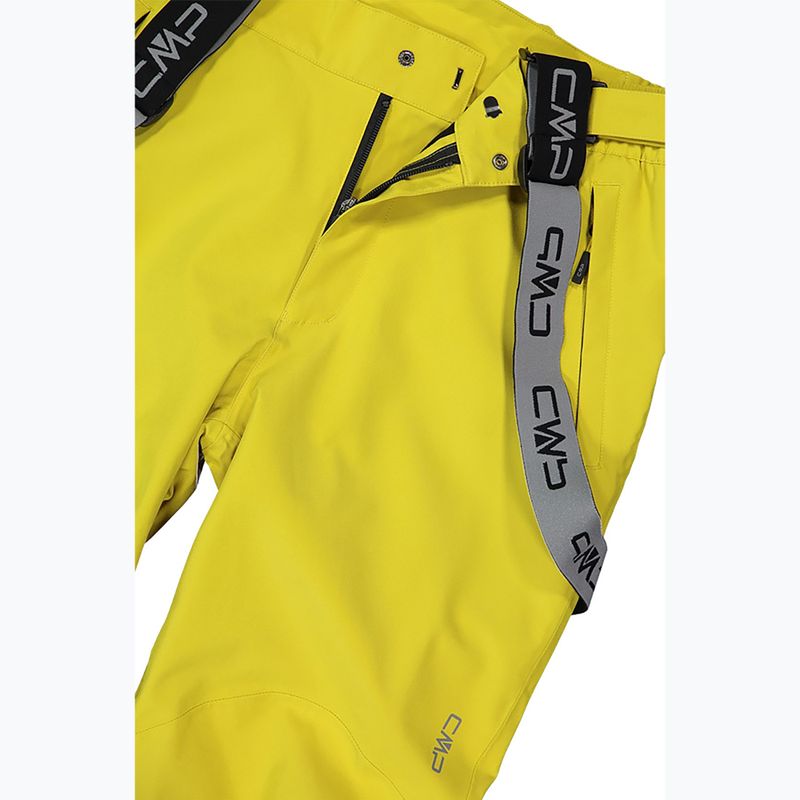Pantaloni da sci da uomo CMP 3W17397N gold green 4