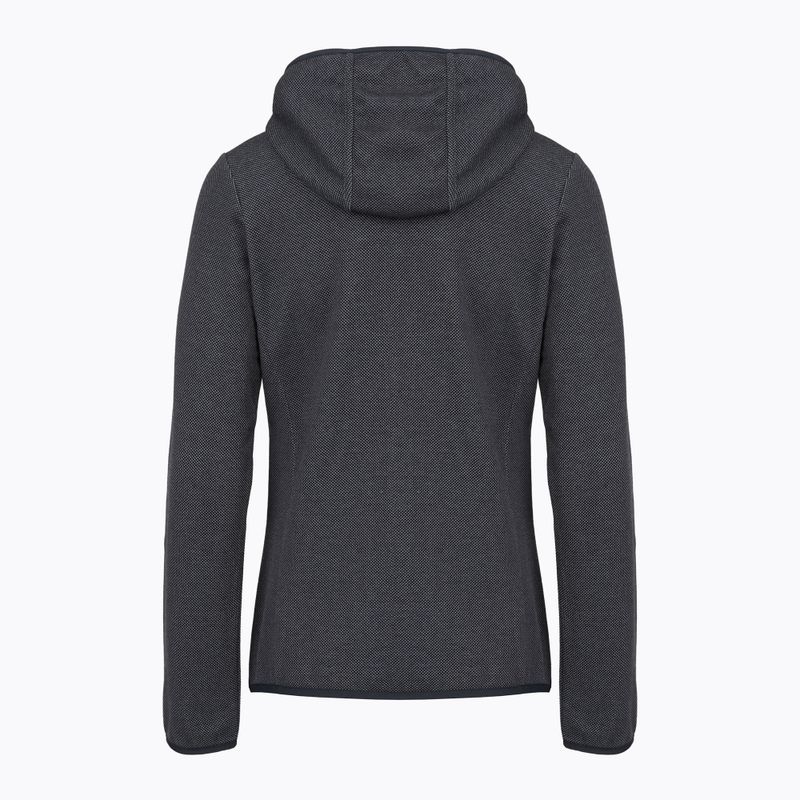 Felpa da trekking da donna CMP 34H6376 Fix Hood black/cement 2