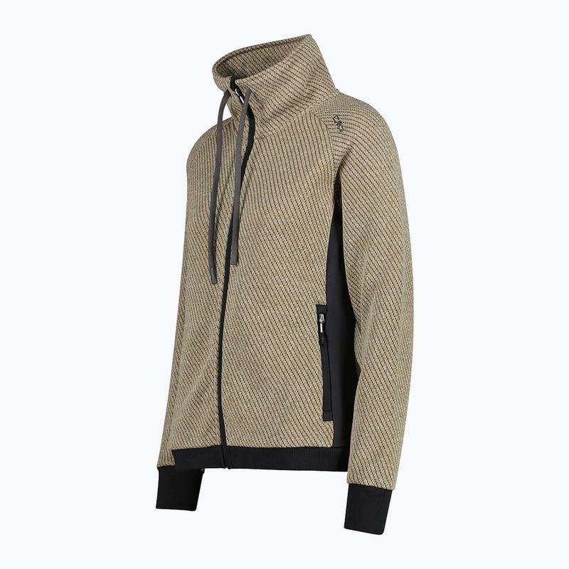 Felpa donna CMP 35H1646 Jacquard lavorato vanilla 3