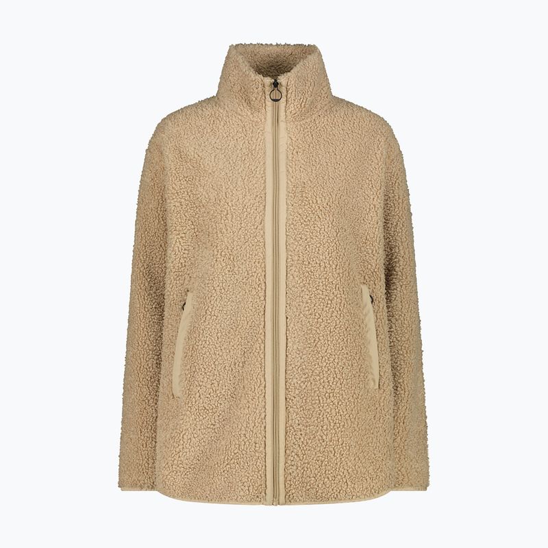 Cappotto da donna CMP 35P3846 Long Teddy Highloft cookie