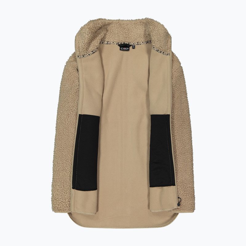Giacca donna CMP 35P3846 Long Teddy Highloft cookie 4