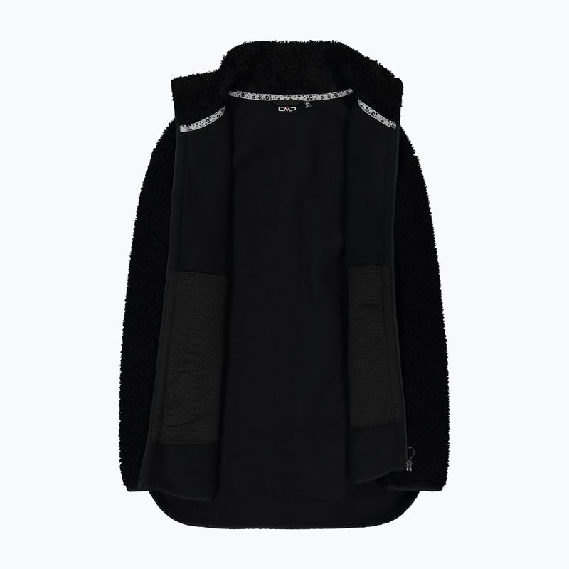 Cappotto da donna CMP 35P3846 Long Teddy Highloft nero 4