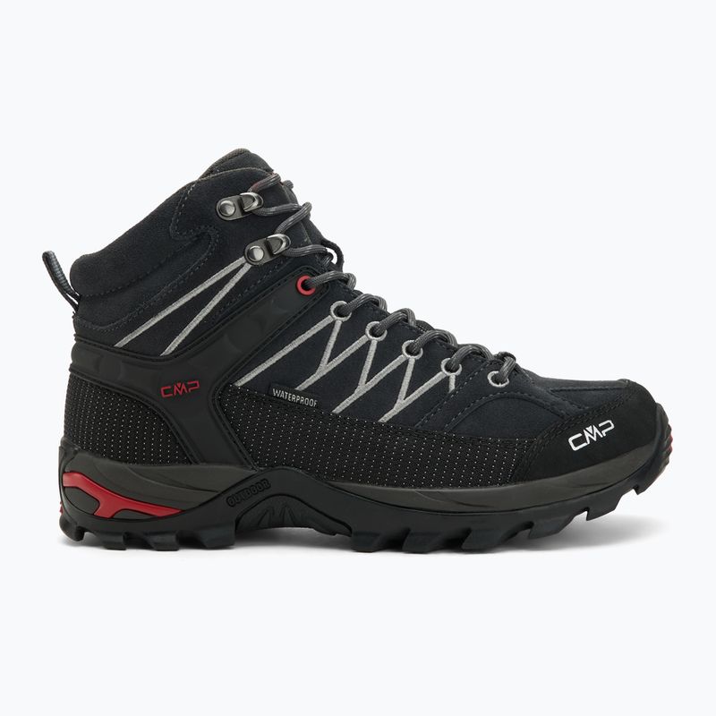 Scarpe da trekking uomo CMP Rigel Mid Wp titanium/Ferrari red 2