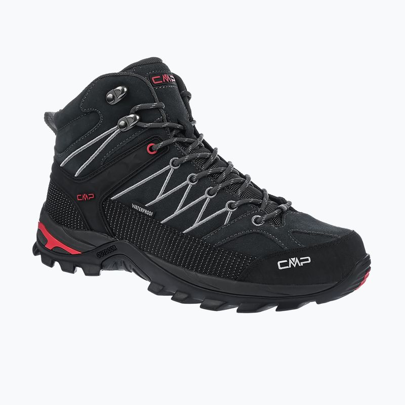 Scarpe da trekking uomo CMP Rigel Mid Wp titanium/Ferrari red