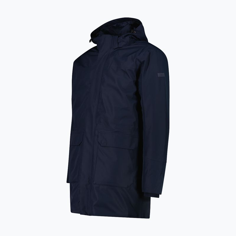 Giacca impermeabile da uomo CMP 35K3737 Parka Zip Hood black/blue/winter sun 8