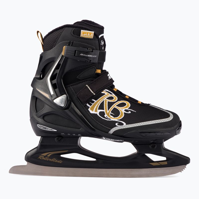 Rollerblade Spark Ice pattini da donna nero oro 2