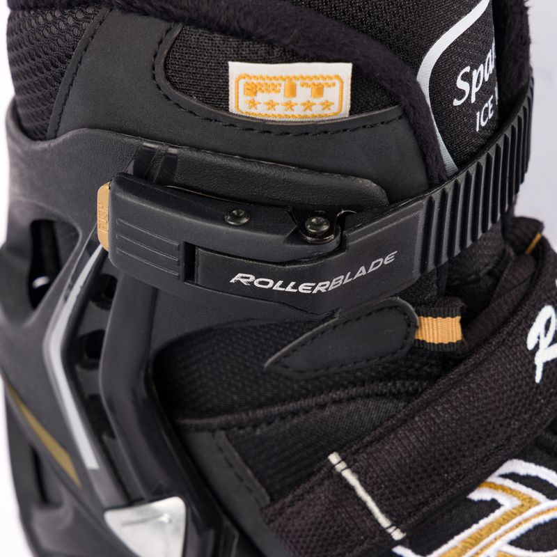 Rollerblade Spark Ice pattini da donna nero oro 6