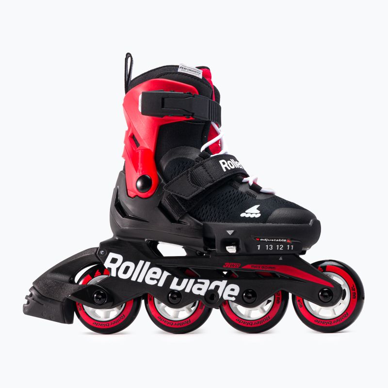 Pattini a rotelle Rollerblade Microblade per bambini nero/rosso 2
