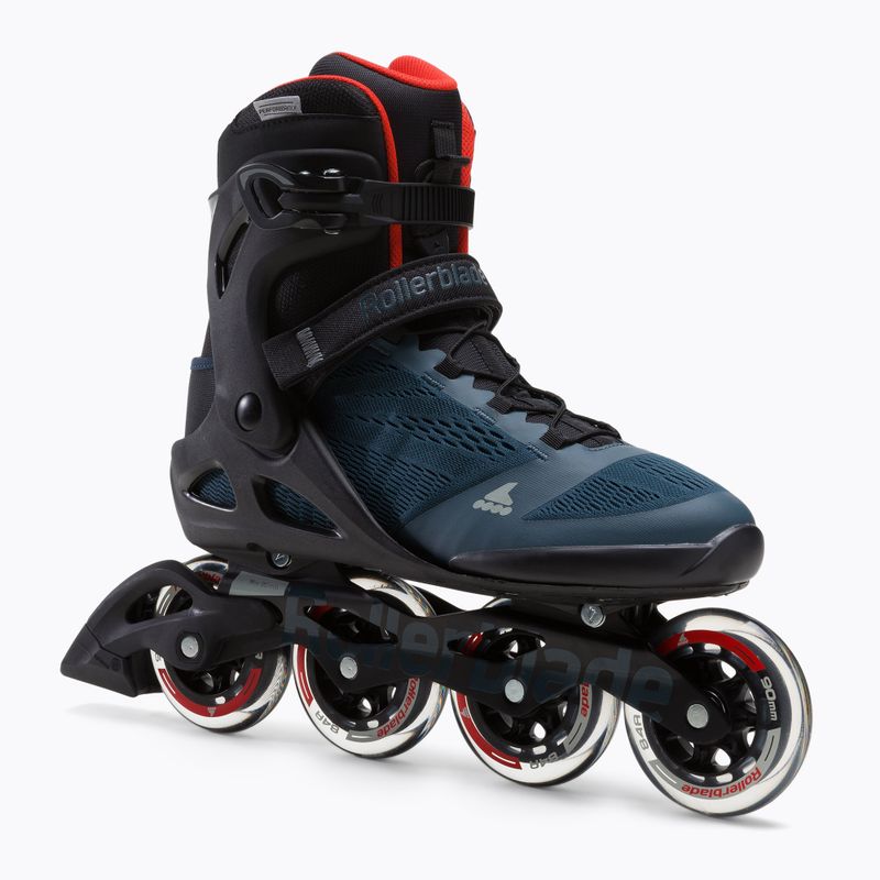 Pattini a rotelle da uomo Rollerblade Macroblade 90 orion blue/spicy orange