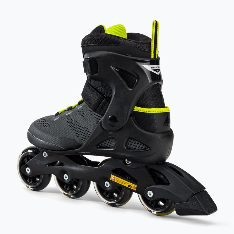 Pattini a rotelle da uomo Rollerblade Macroblade 80 nero/lime 3