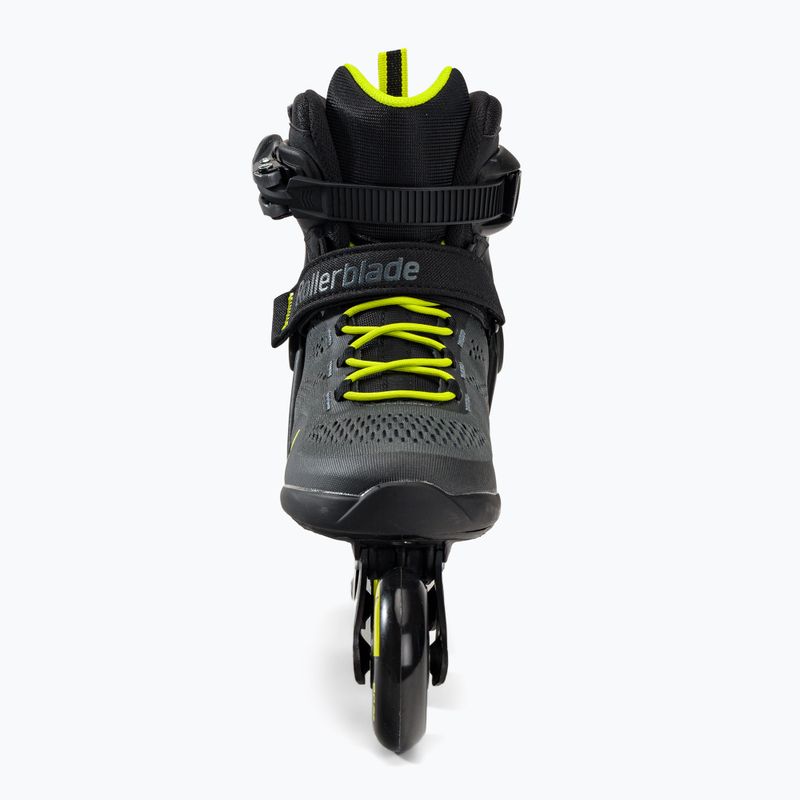 Pattini a rotelle da uomo Rollerblade Macroblade 80 nero/lime 4