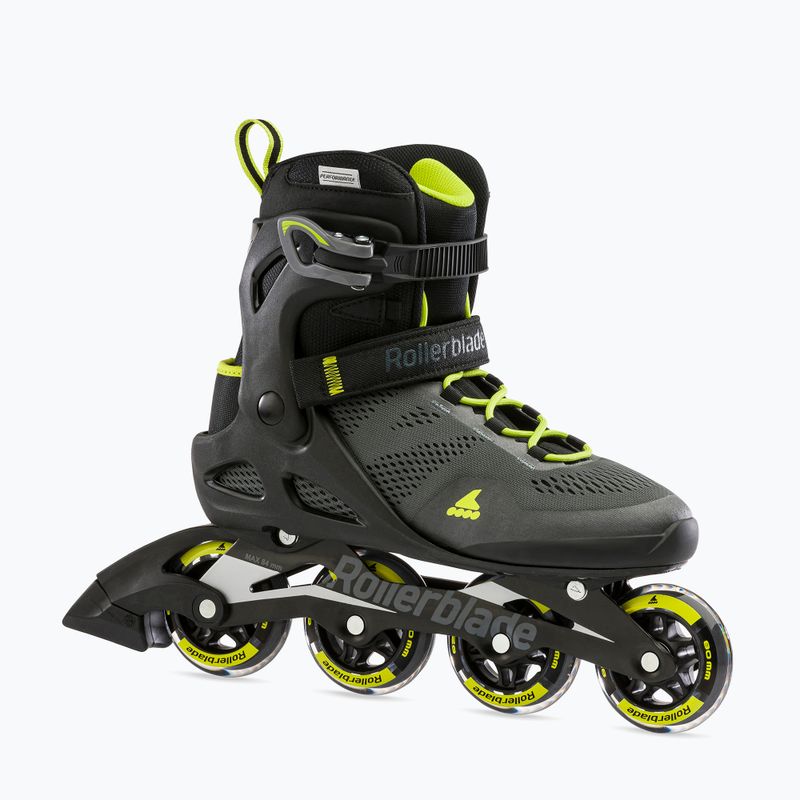 Pattini a rotelle da uomo Rollerblade Macroblade 80 nero/lime 8