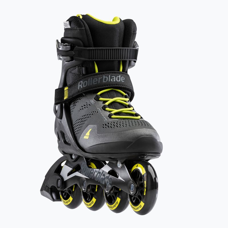 Pattini a rotelle da uomo Rollerblade Macroblade 80 nero/lime 9