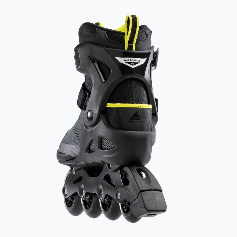 Pattini a rotelle da uomo Rollerblade Macroblade 80 nero/lime 12