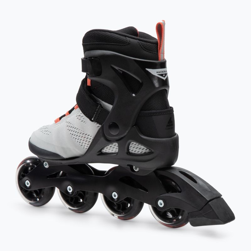 Pattini a rotelle Rollerblade Macroblade 80 da donna, grigio ghiacciaio/corallo 3