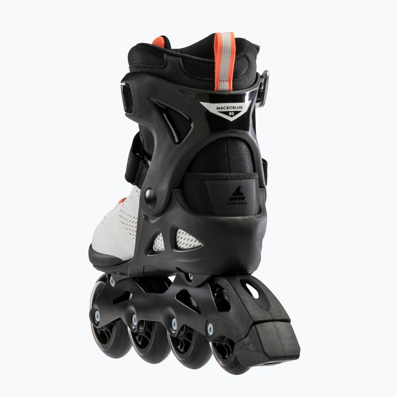 Pattini a rotelle Rollerblade Macroblade 80 da donna, grigio ghiacciaio/corallo 6