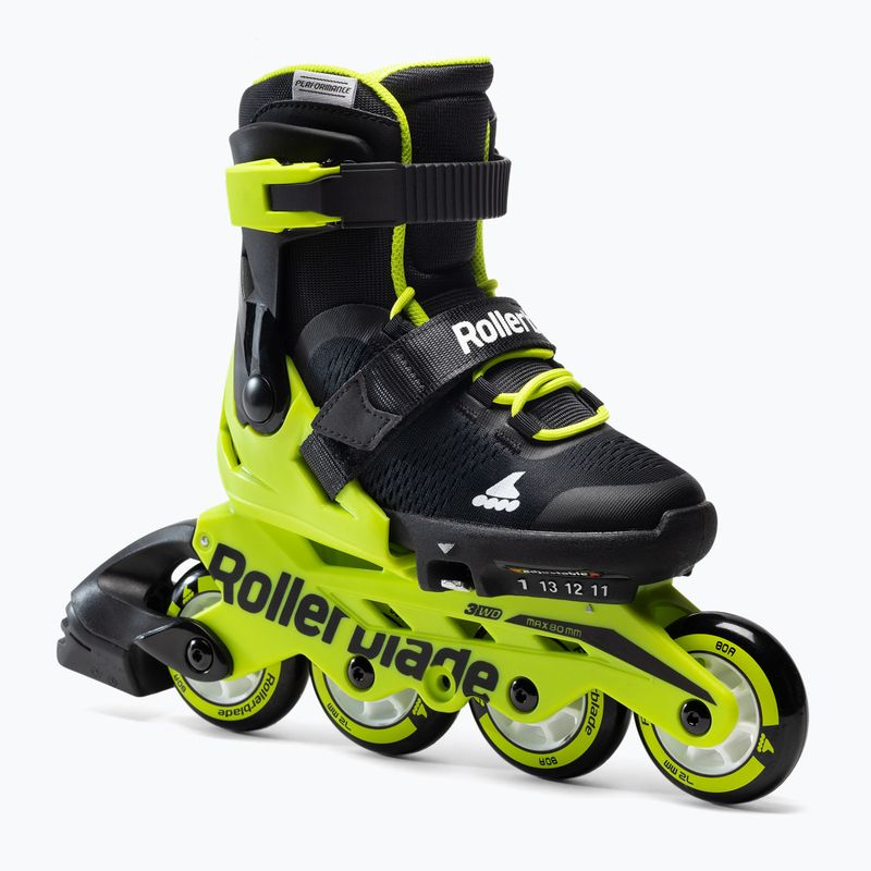Pattini a rotelle Rollerblade Microblade per bambini, nero/giallo neutro