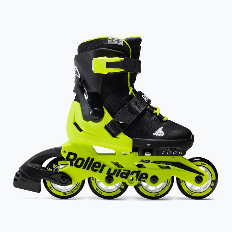 Pattini a rotelle Rollerblade Microblade per bambini, nero/giallo neutro 2
