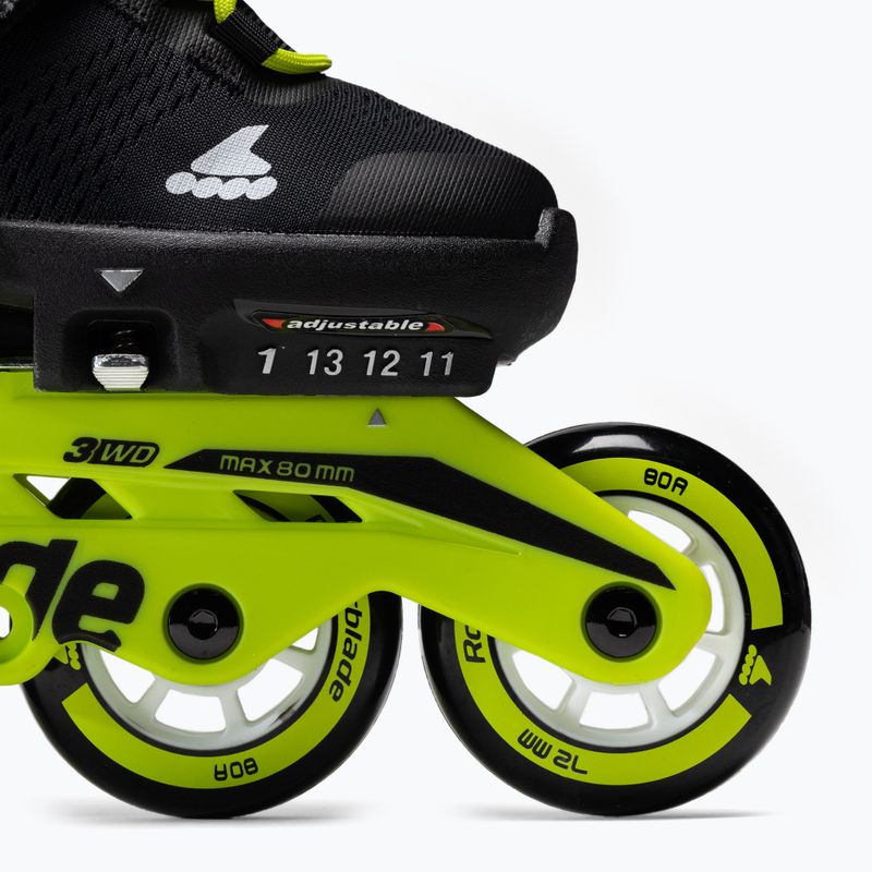 Pattini a rotelle Rollerblade Microblade per bambini, nero/giallo neutro 6