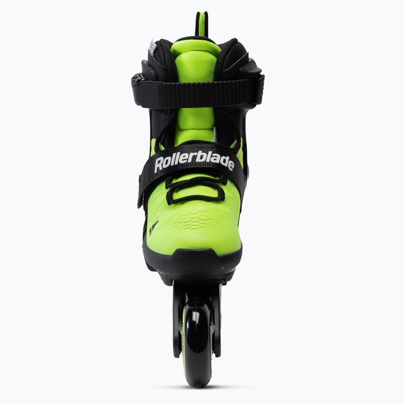 Pattini a rotelle per bambini Rollerblade Microblade giallo neon 4