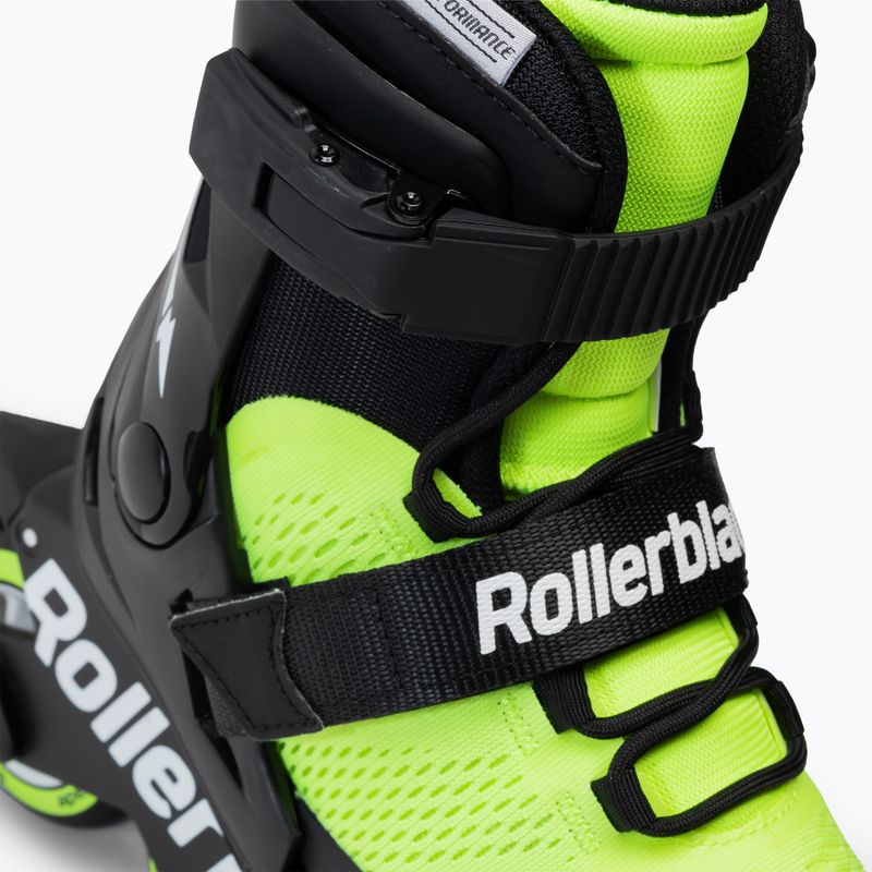 Pattini a rotelle per bambini Rollerblade Microblade giallo neon 5
